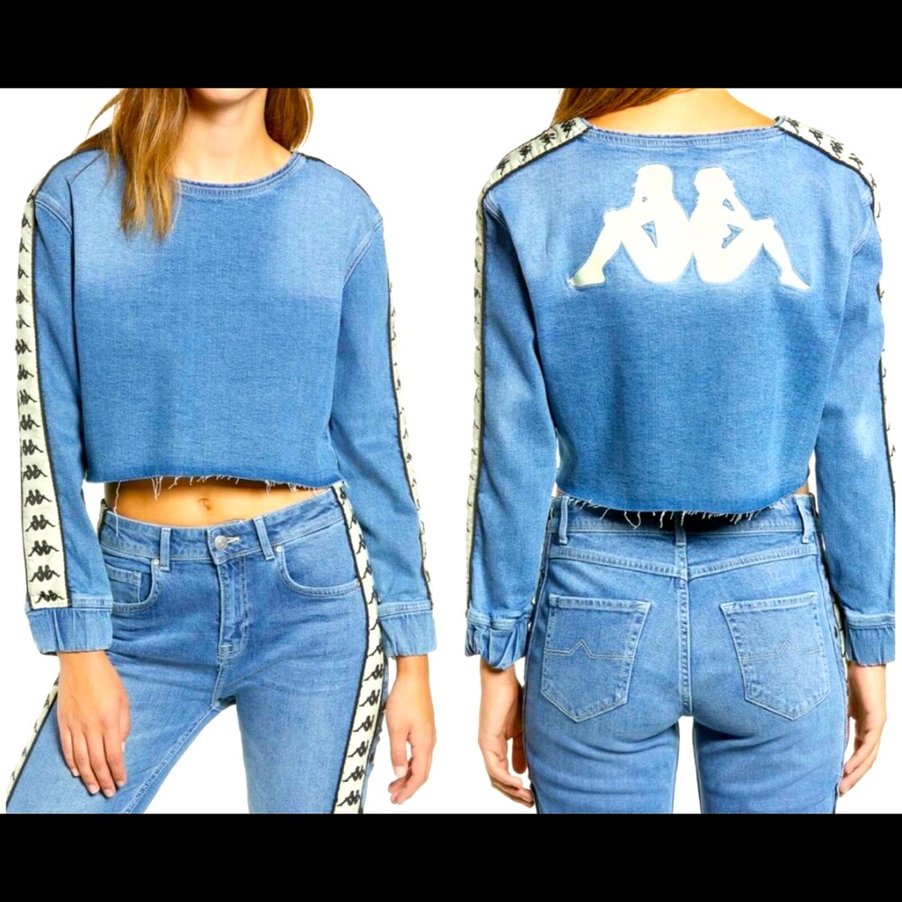 Kappa denim crop top